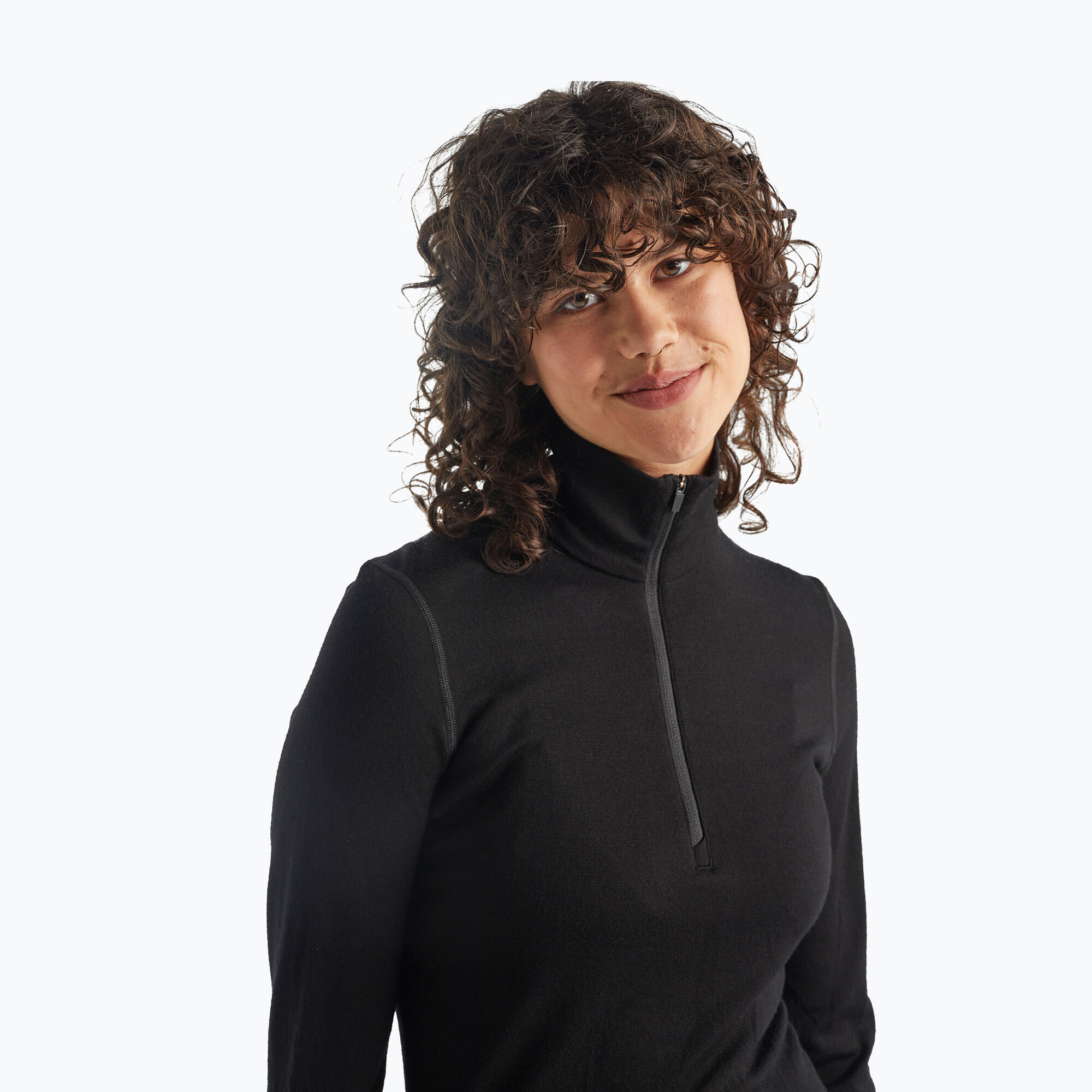 Sudadera térmica para mujer icebreaker 260 Tech LS con media cremallera 4/7