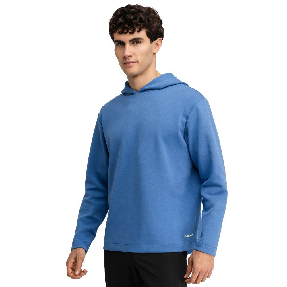 Siroko - Sweat À Capuche Vtt Homme Cyclisme Mtb Slack Blue Bleu - Pull - Bleu - Decathlon