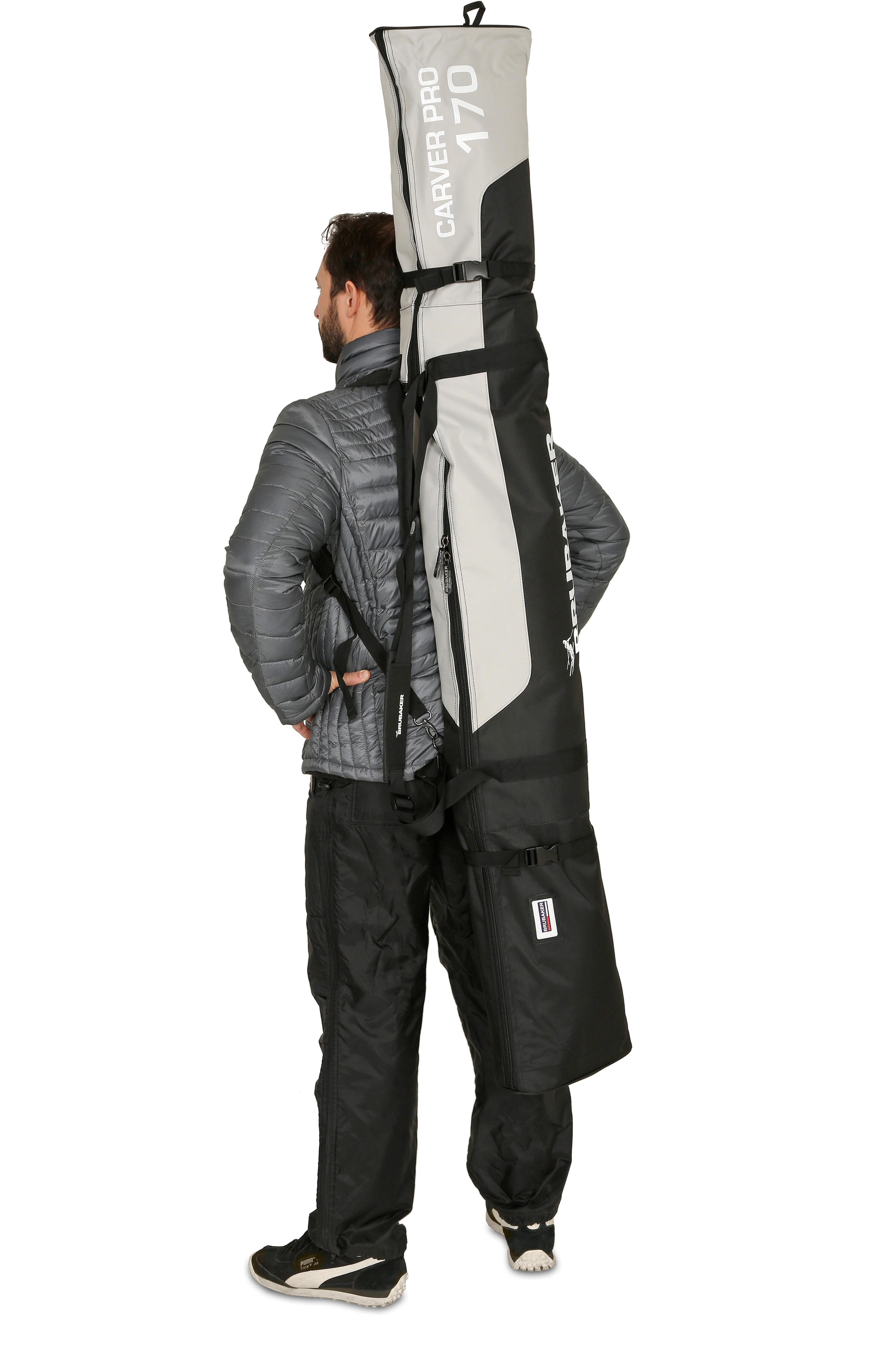 BRUBAKER CarverPro XP Sac à skis rembourré 170cm Noir/Argent 6/7
