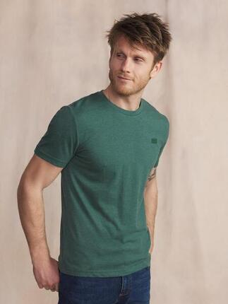 T-shirt - homme - manches courtes col rond - pieretee - blanc/ecru
