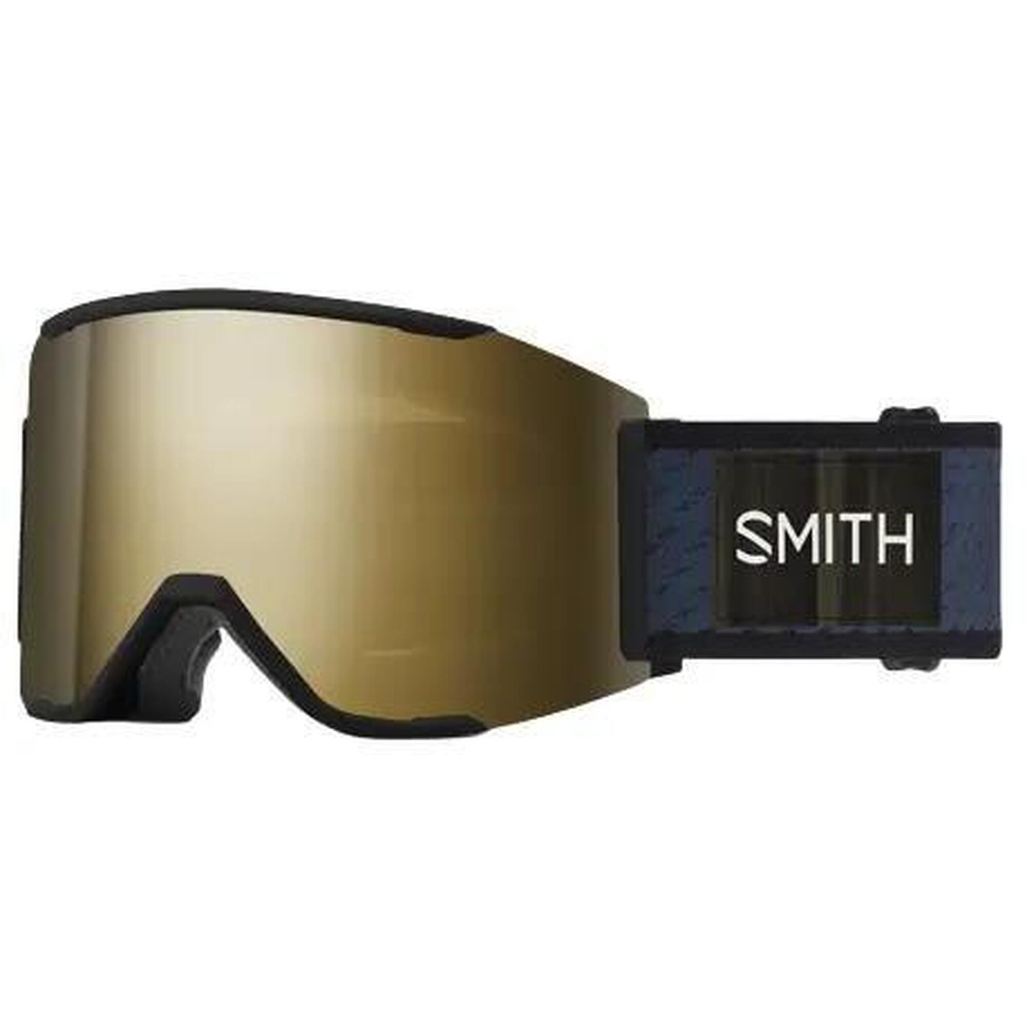 Smith - Smith Squad Mag Masque De Ski - Shady Blue X Smith/sun Black Gold - Masque De Ski - Bleu|jaune - Taille Unique - Decathlon