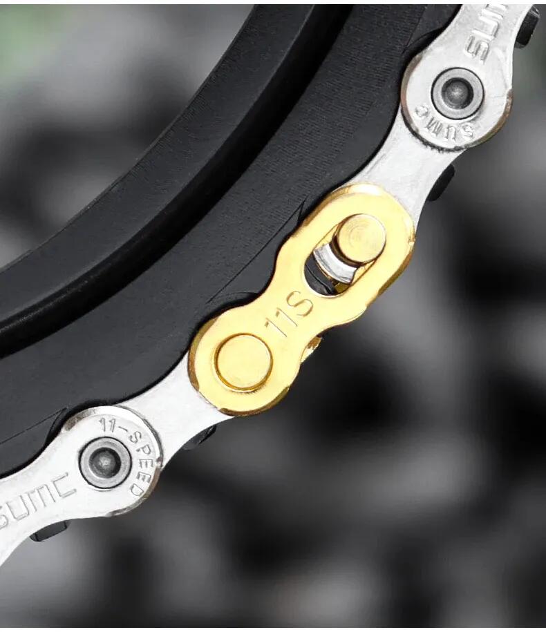 Snelschakels fietsketting 12 speed goud set 2 herbruikbaar 3/5