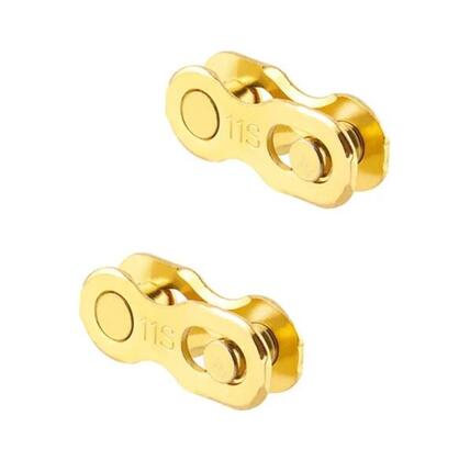 Attaches rapides chaîne vélo 11 vitesses dorées lot de 2