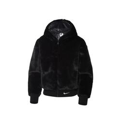 Faux Fur Jacket Sportswear Essentials Black White