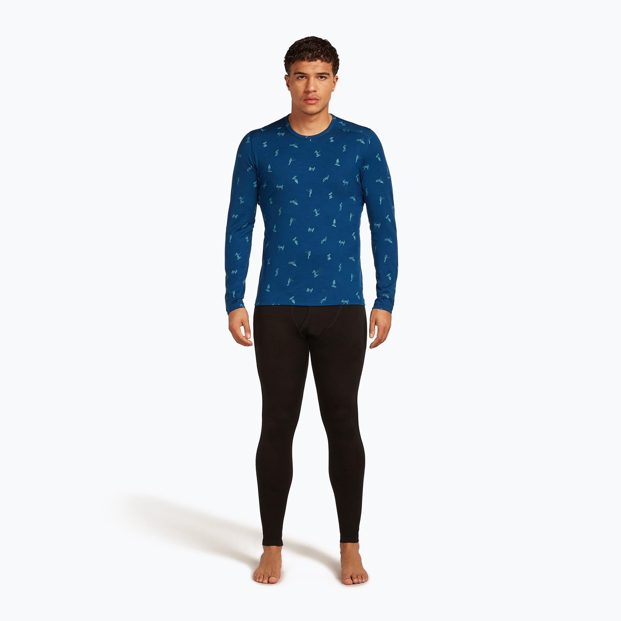 Maglia termica a maniche lunghe da uomo Icebreaker Merino 200 Oasis Crewe Snow 2/7