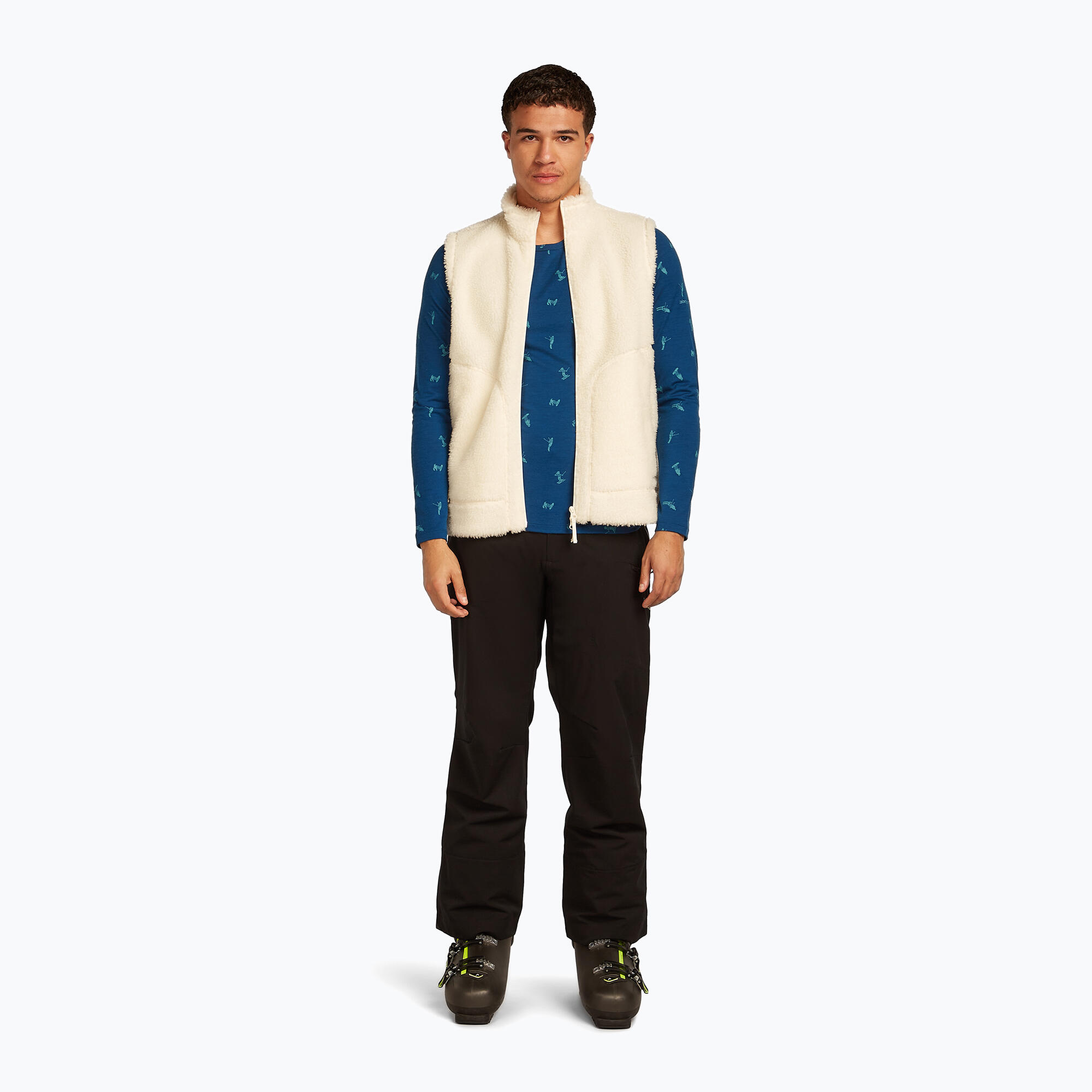 Maglia termica a maniche lunghe da uomo Icebreaker Merino 200 Oasis Crewe Snow 5/7