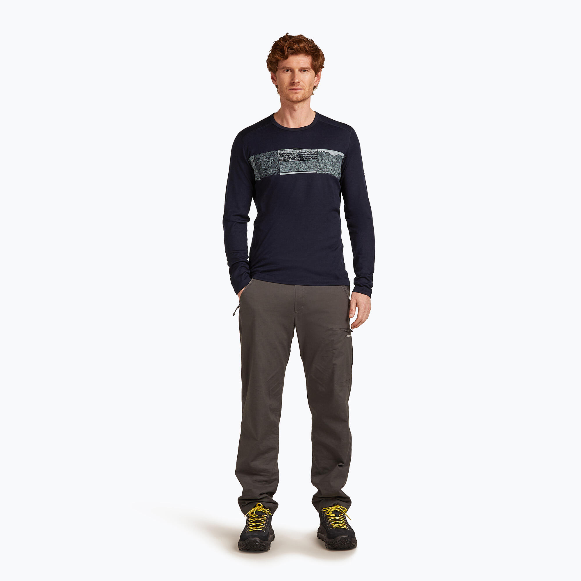 Camiseta térmica de manga larga para hombre icebreaker Merino 200 Oasis Crewe 2/7