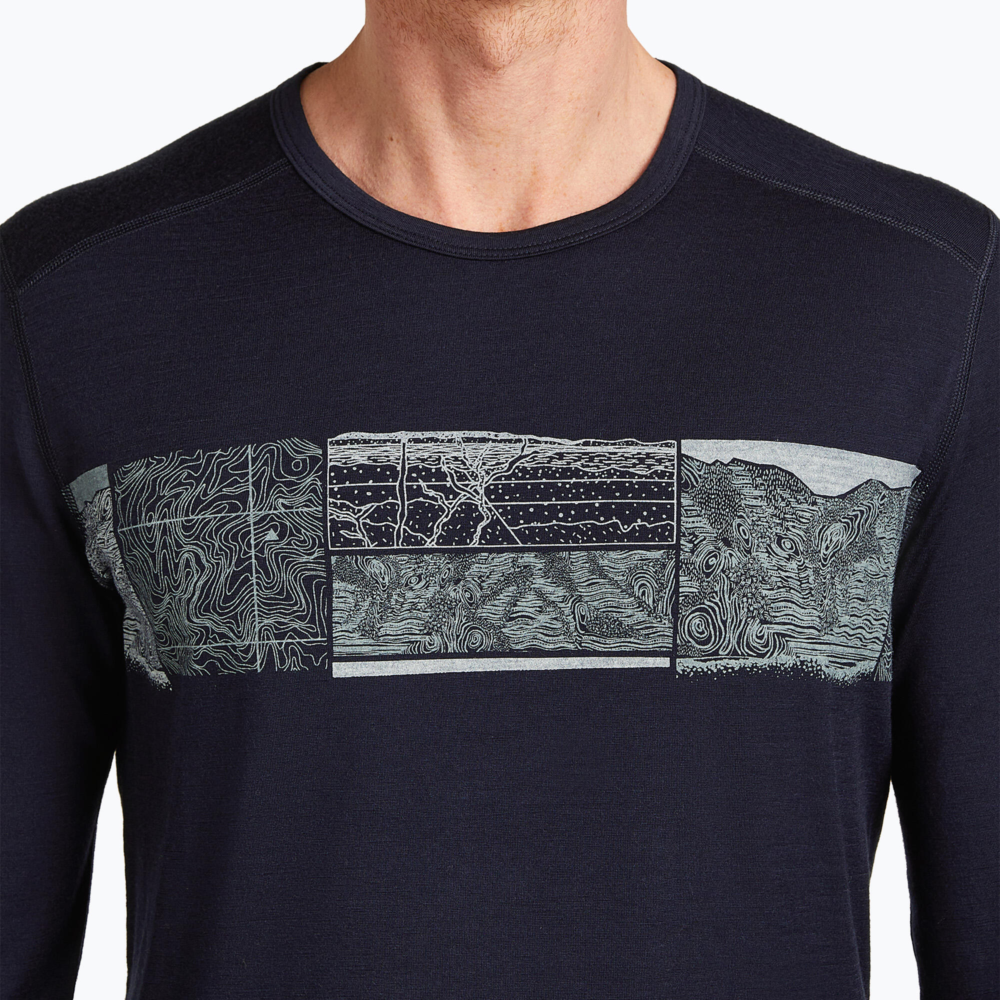 Camiseta térmica de manga larga para hombre icebreaker Merino 200 Oasis Crewe 5/7