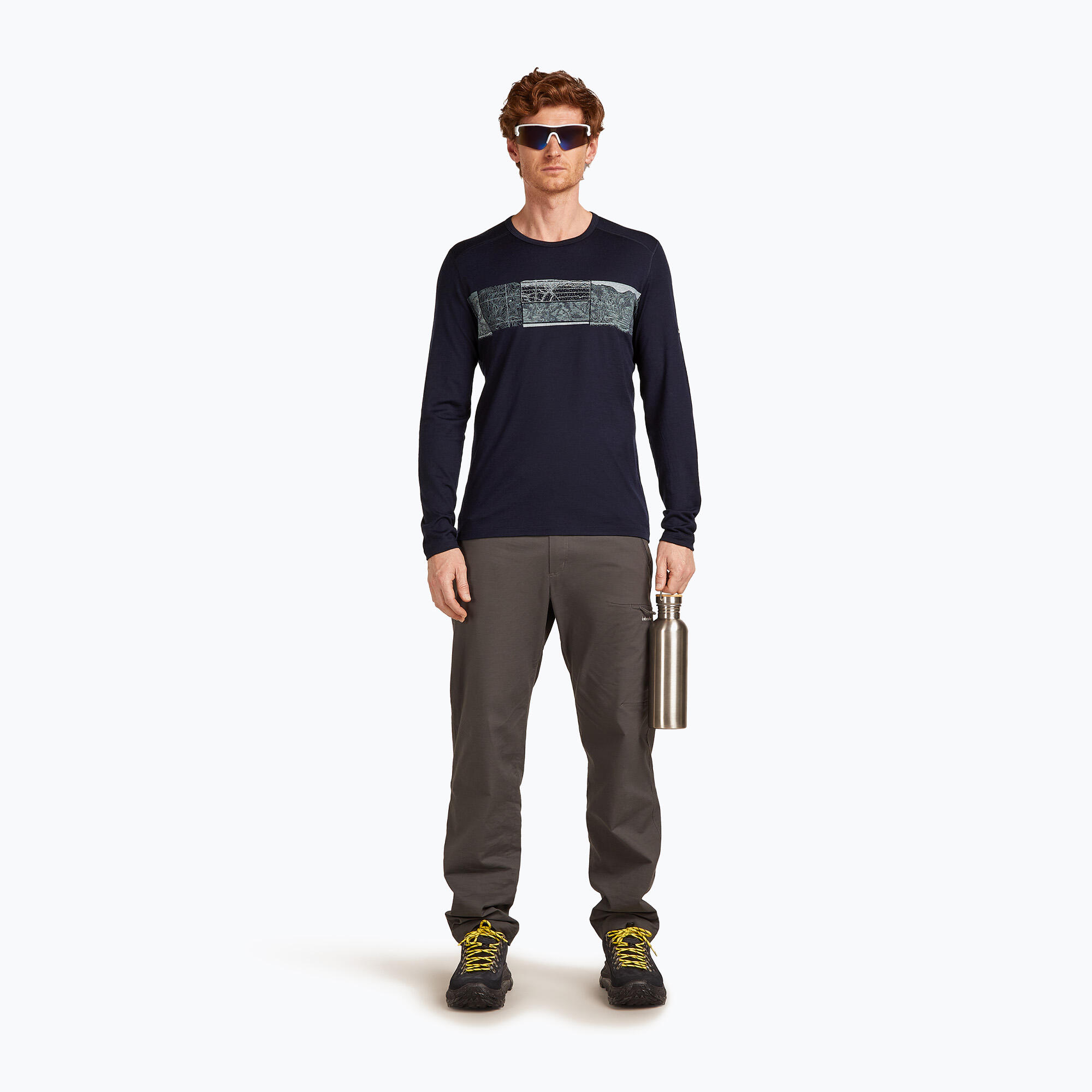 Camiseta térmica de manga larga para hombre icebreaker Merino 200 Oasis Crewe 4/7