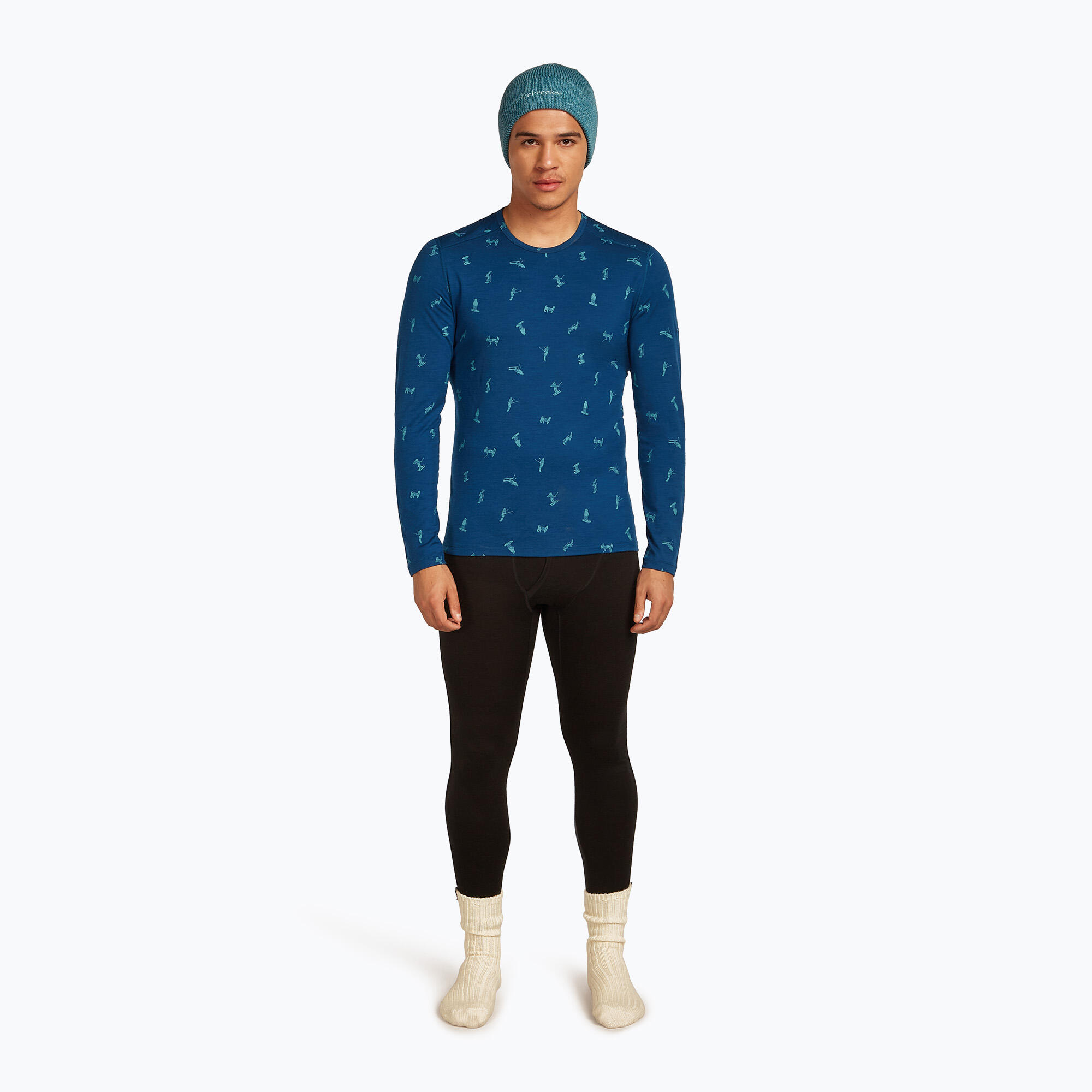 Maglia termica a maniche lunghe da uomo Icebreaker Merino 200 Oasis Crewe Snow 4/7