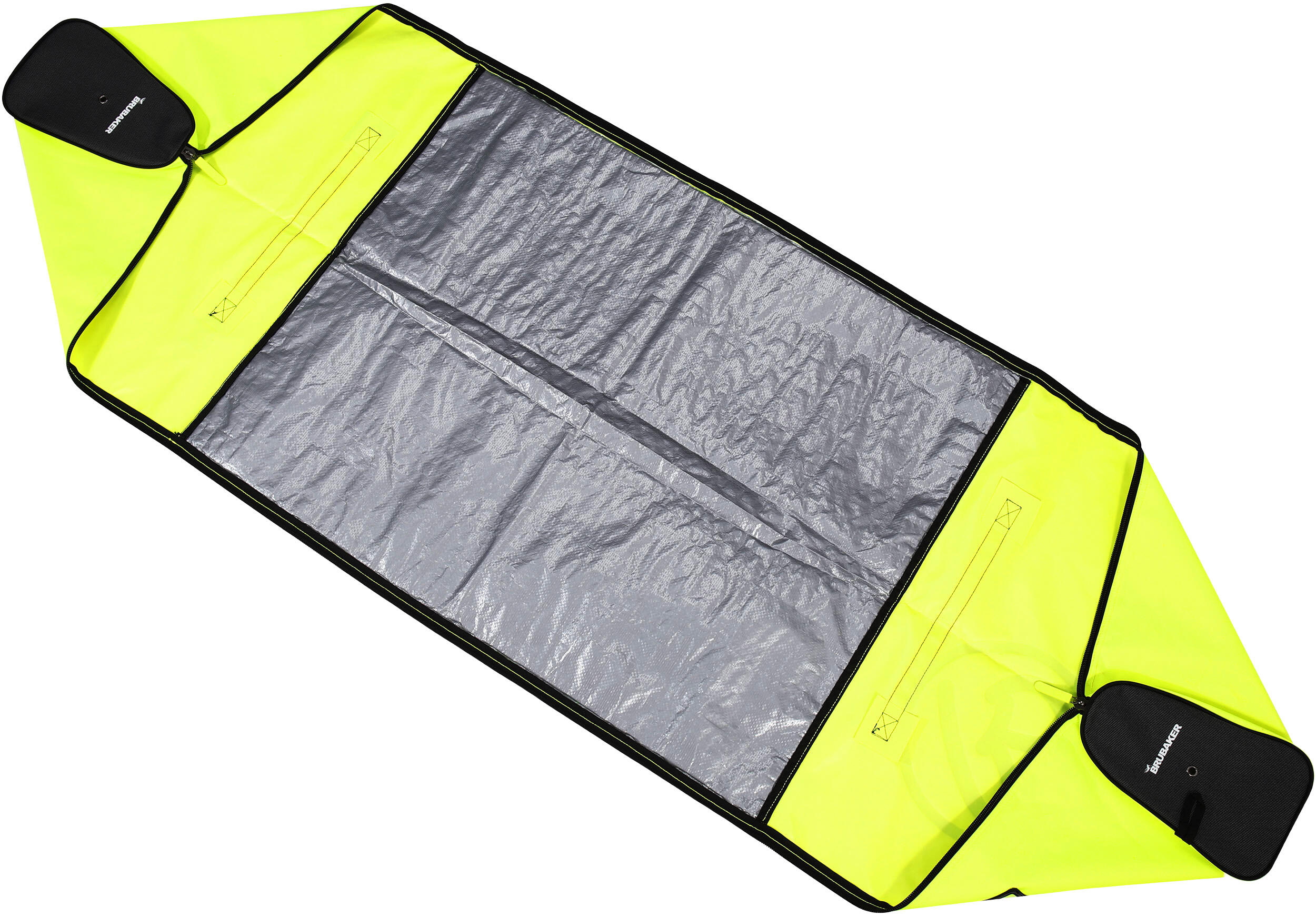 BRUBAKER Carver Champion Sac à skis rembourré 170cm Jaune néon/Noir 2/4
