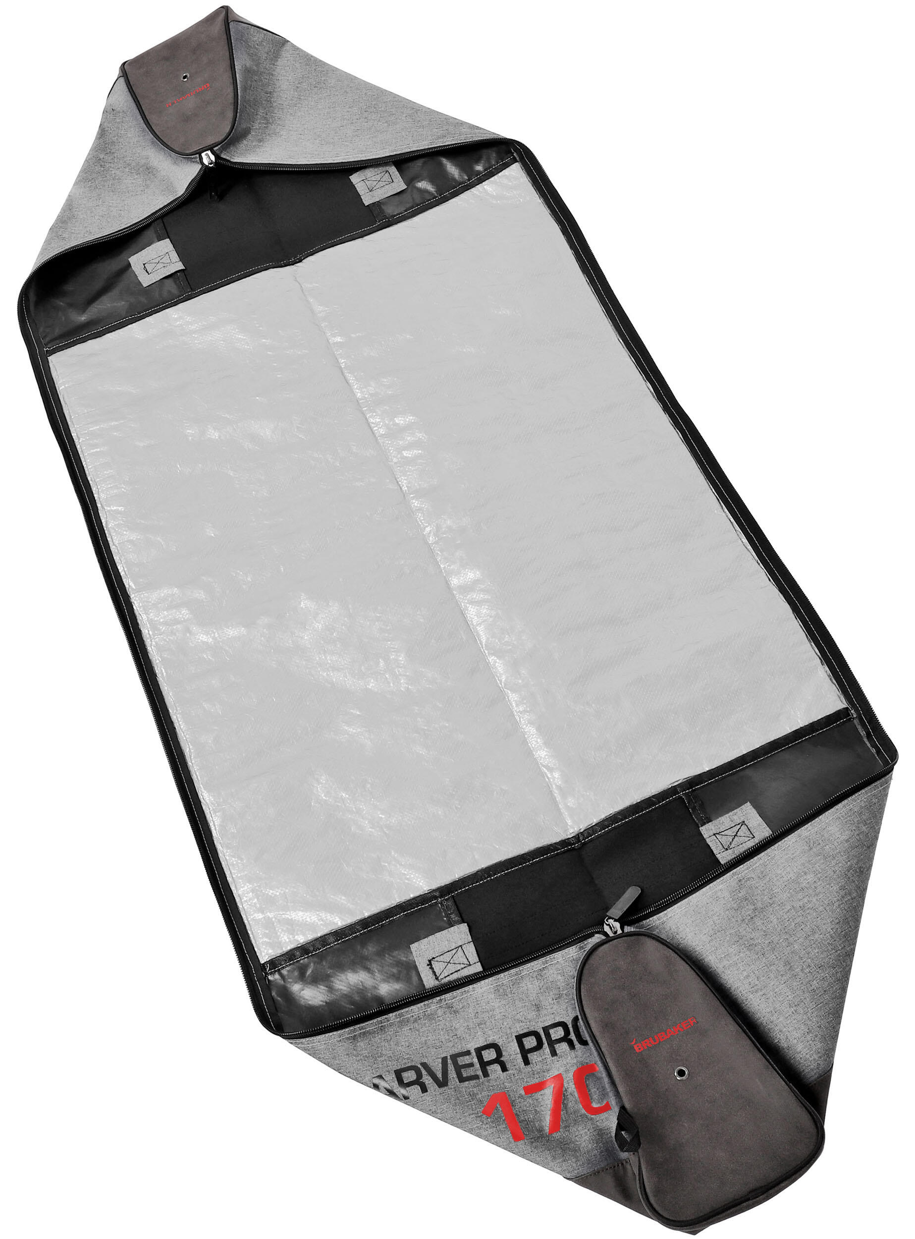 BRUBAKER Carver Performance Sac à skis rembourré 170cm Noir/Gris 3/5