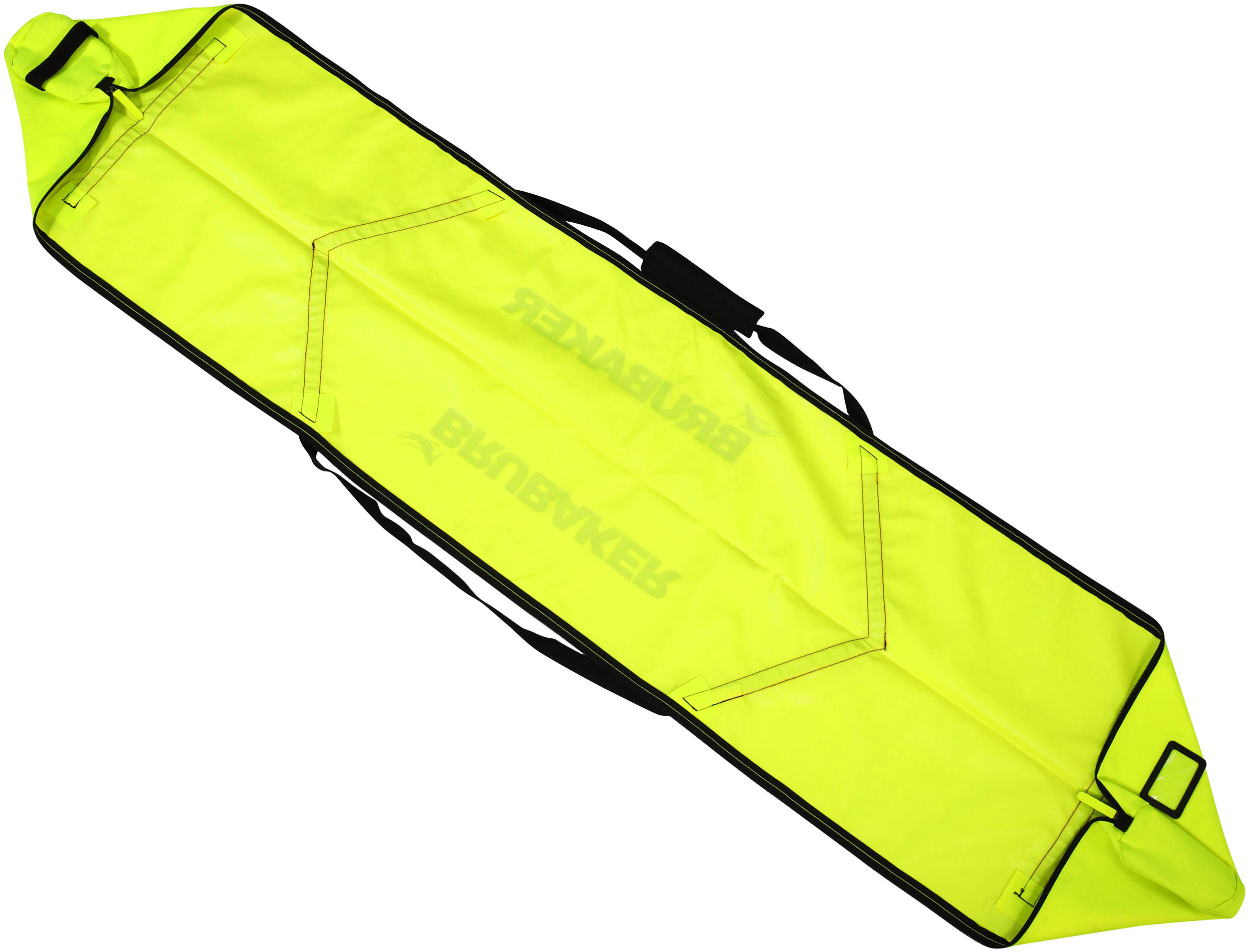 BRUBAKER XC Touring Sac ski de fond rembourré 195cm Noir/Jaune néon 2/6