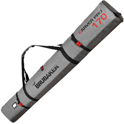 BRUBAKER Carver Performance Skitasche für Ski+Stöcke, 190cm, Schwarz/Grün