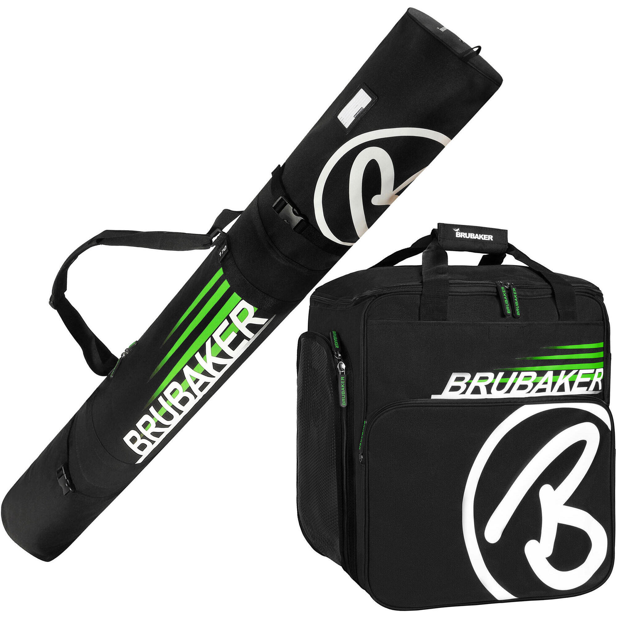 X2 - Brubaker Set Combi Champion Sac Skis + Chaussures + Casque 170 Cm Noir/vert - Sac De Sport - Noir|vert - 170cm - Decathlon