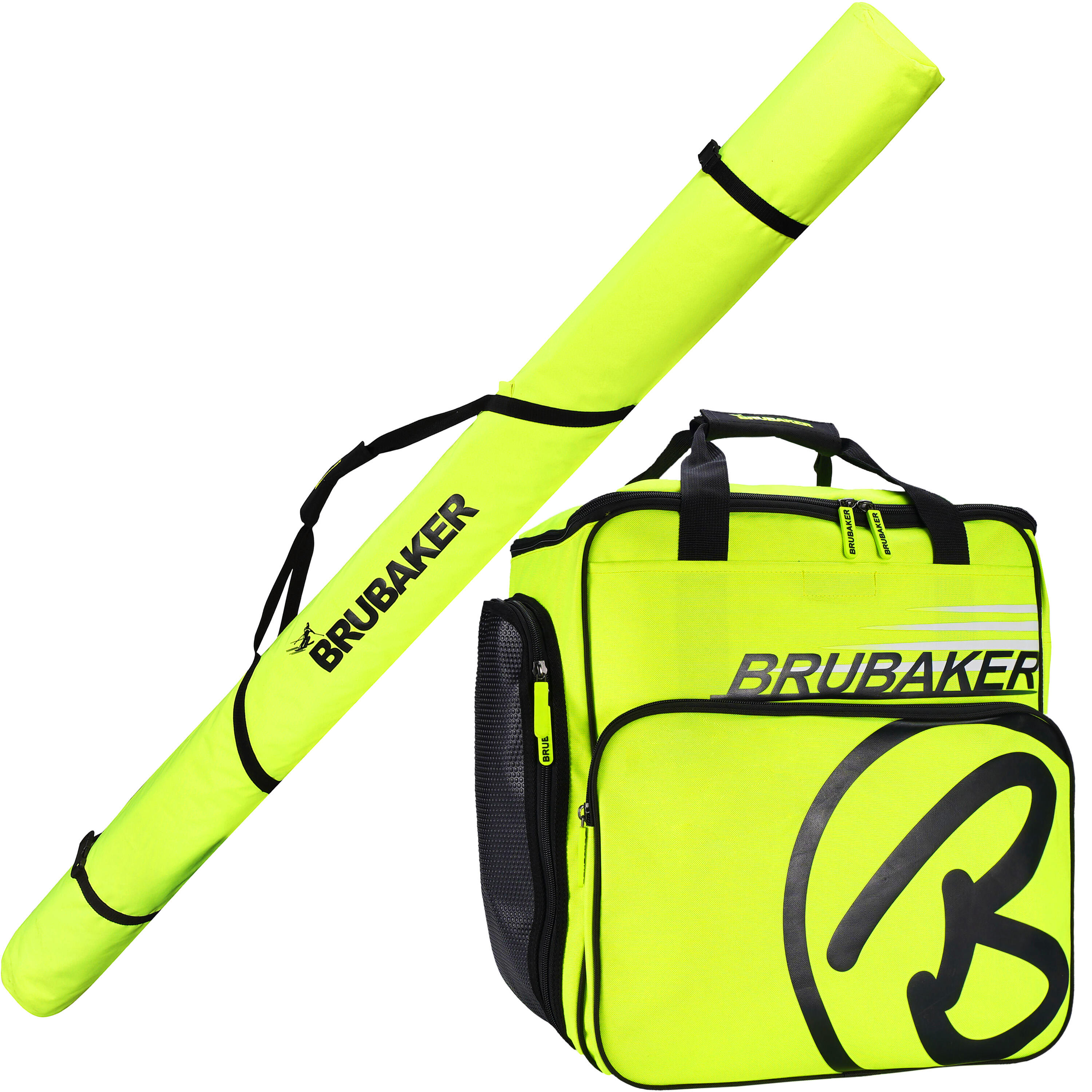 X2 - Brubaker Set Combi Xc Touring Champion Sac Fond + Chaussures + Casque 1 Paire - Sac De Sport - Jaune|noir - 210 Cm - Decathlon