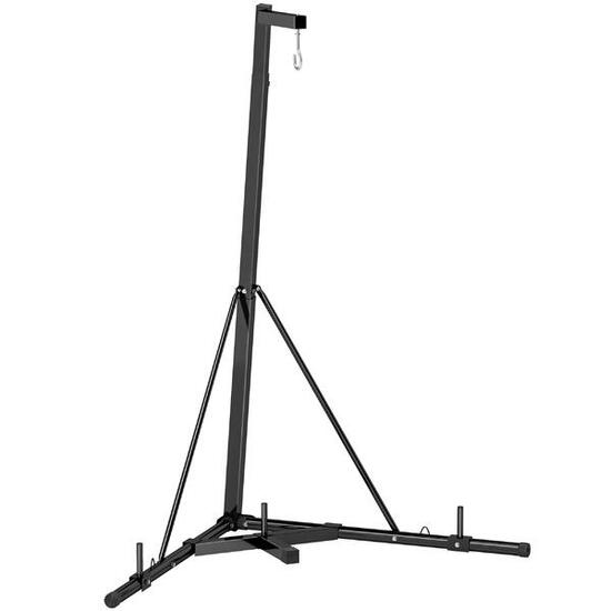 Support de sac de frappe autoportant réglable en hauteur avec base triangulaire,