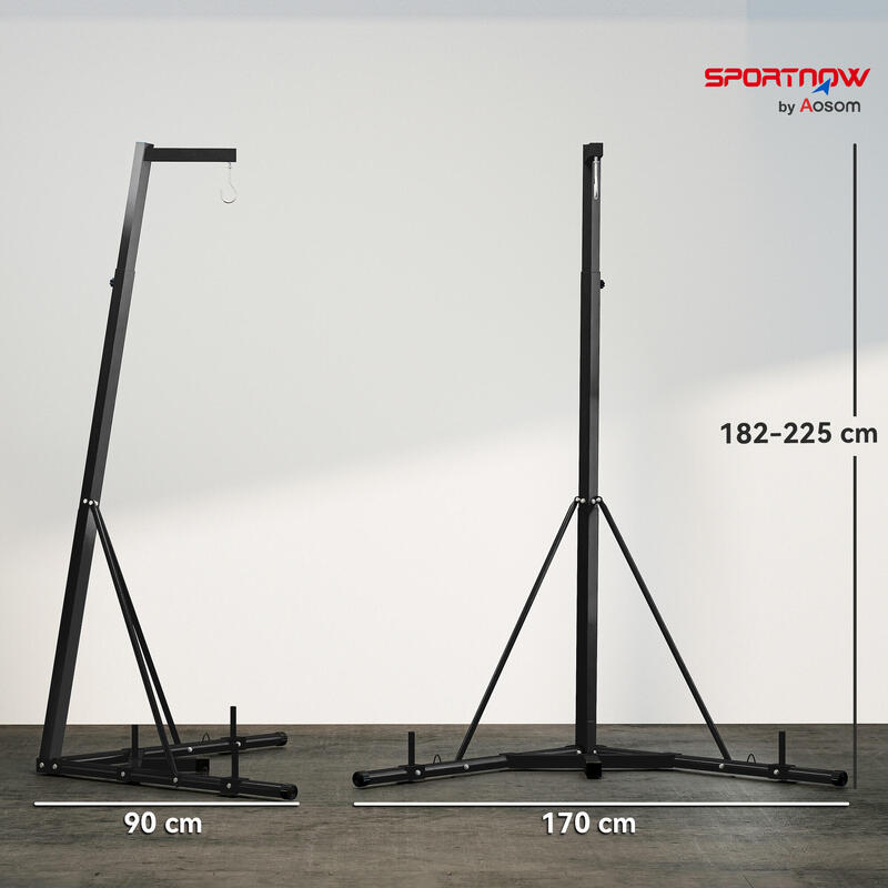 Suport pentru sac de box SPORTNOW, reglabil, 82-225 cm, independent, negru