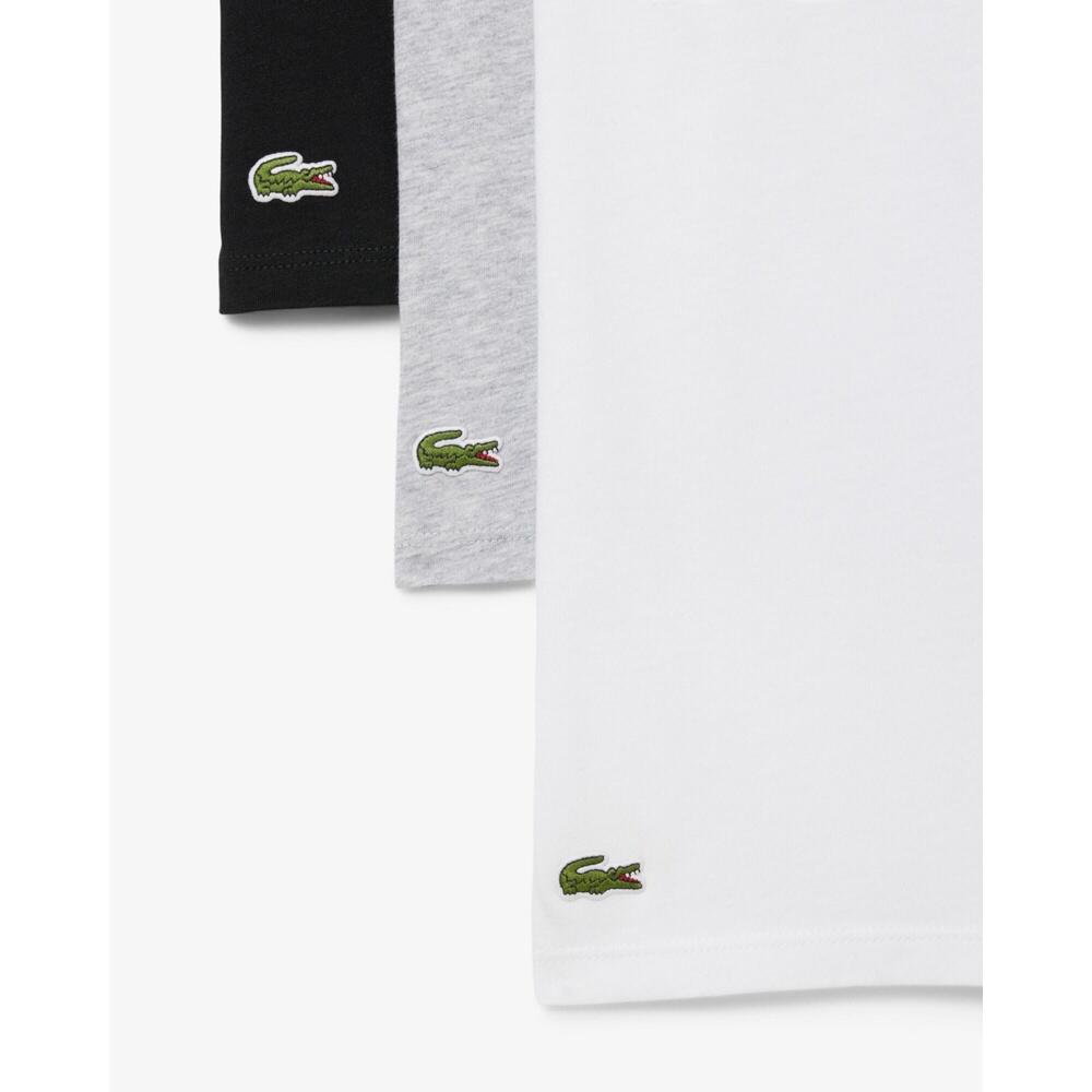 Camiseta Lacoste Lounge manga corta blanco gris negro (3 unidades) M 2/2