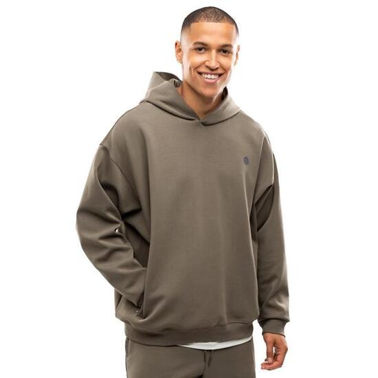 Sweat à capuche sport homme Fitness Motion Green Marron