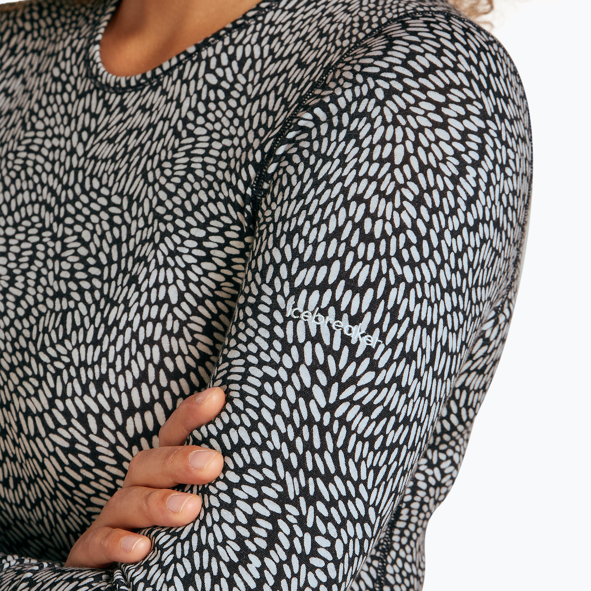 Longsleeve termoaktywny damski icebreaker Merino 200 Oasis Crewe Flock Forms 6/7
