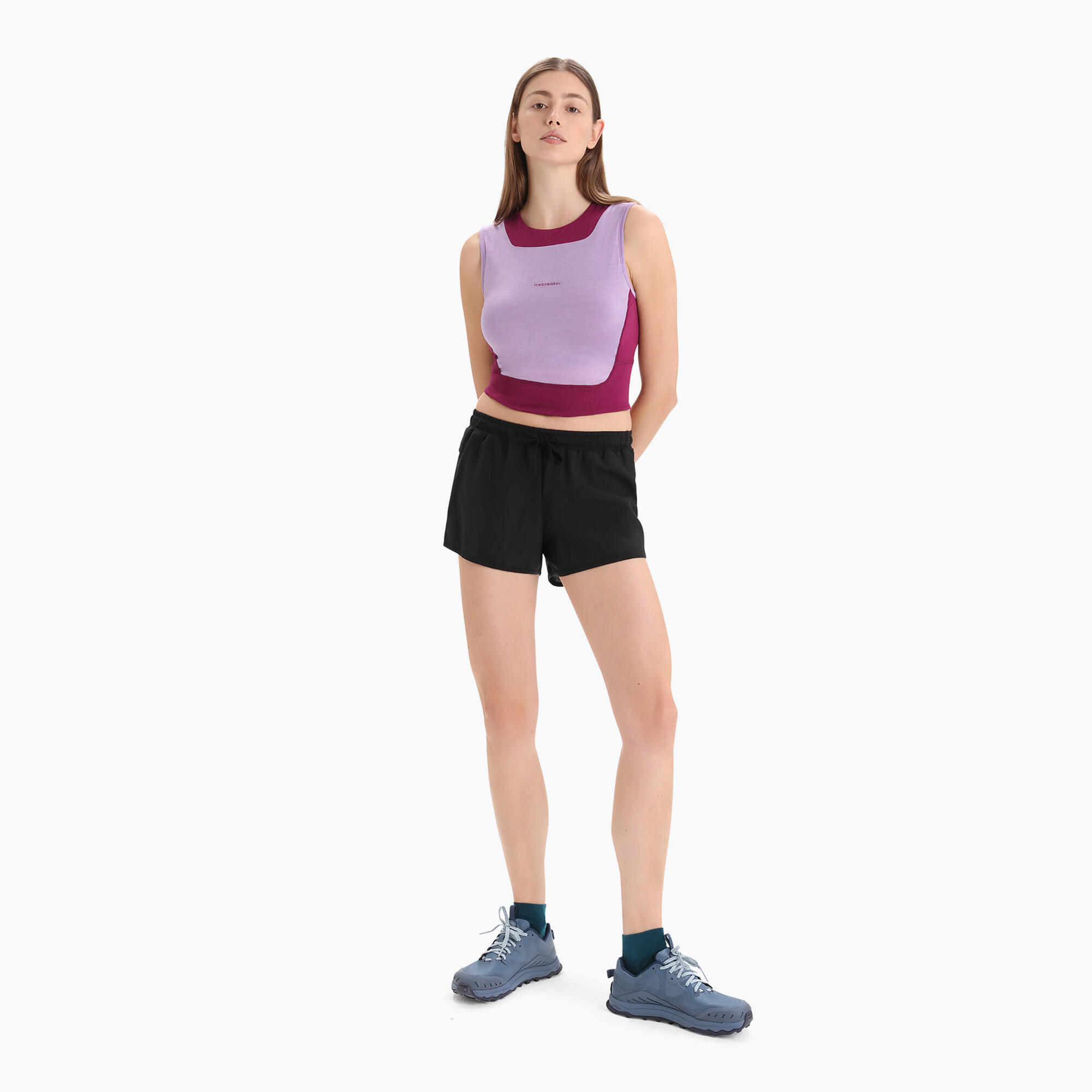 Brassière débardeur courte thermique femme Icebreaker Zoneknit 2/7