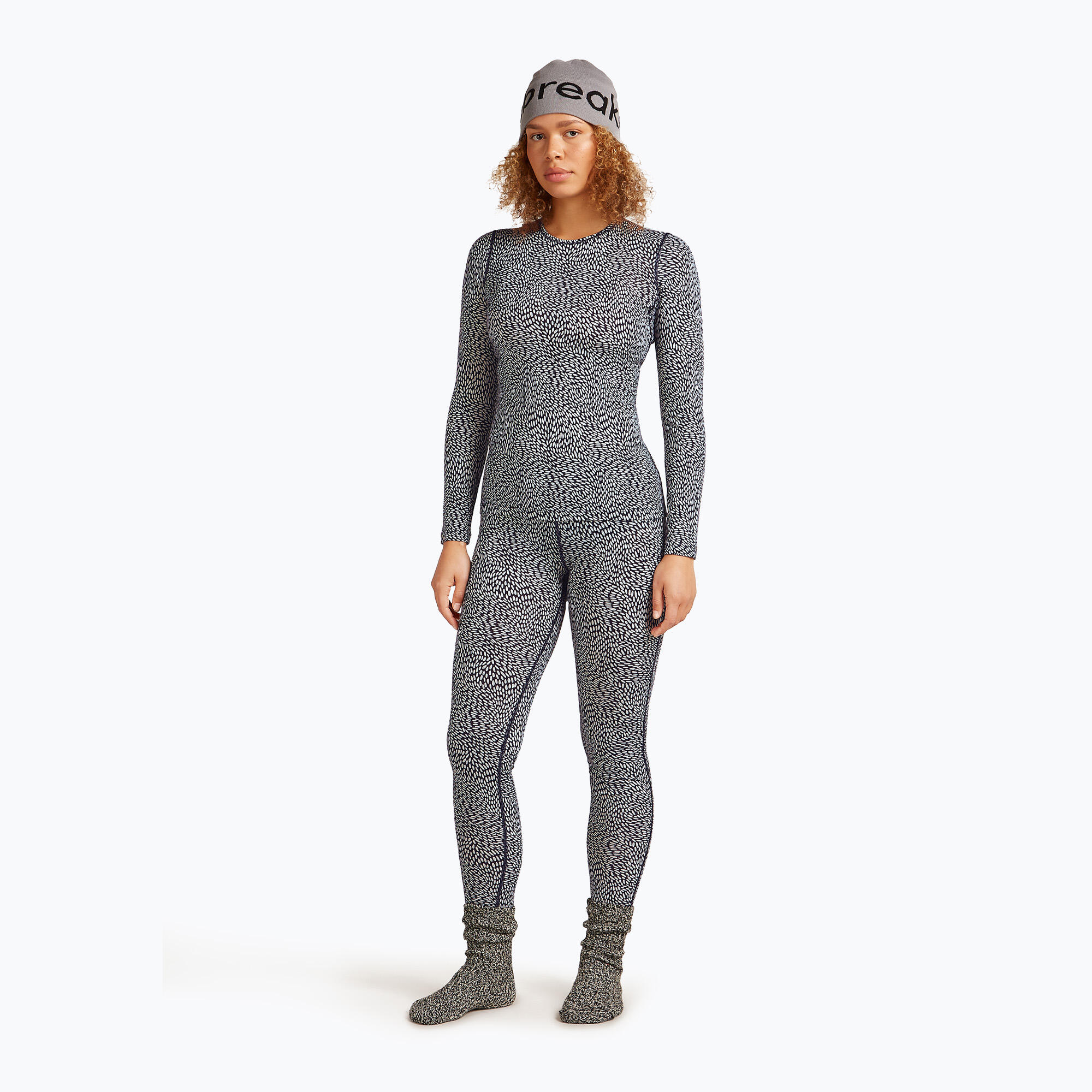 Longsleeve termoaktywny damski icebreaker Merino 200 Oasis Crewe Flock Forms 4/7