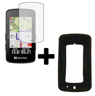 Beschermingsset bryton rider 750 se siliconen hoes + schermfolie