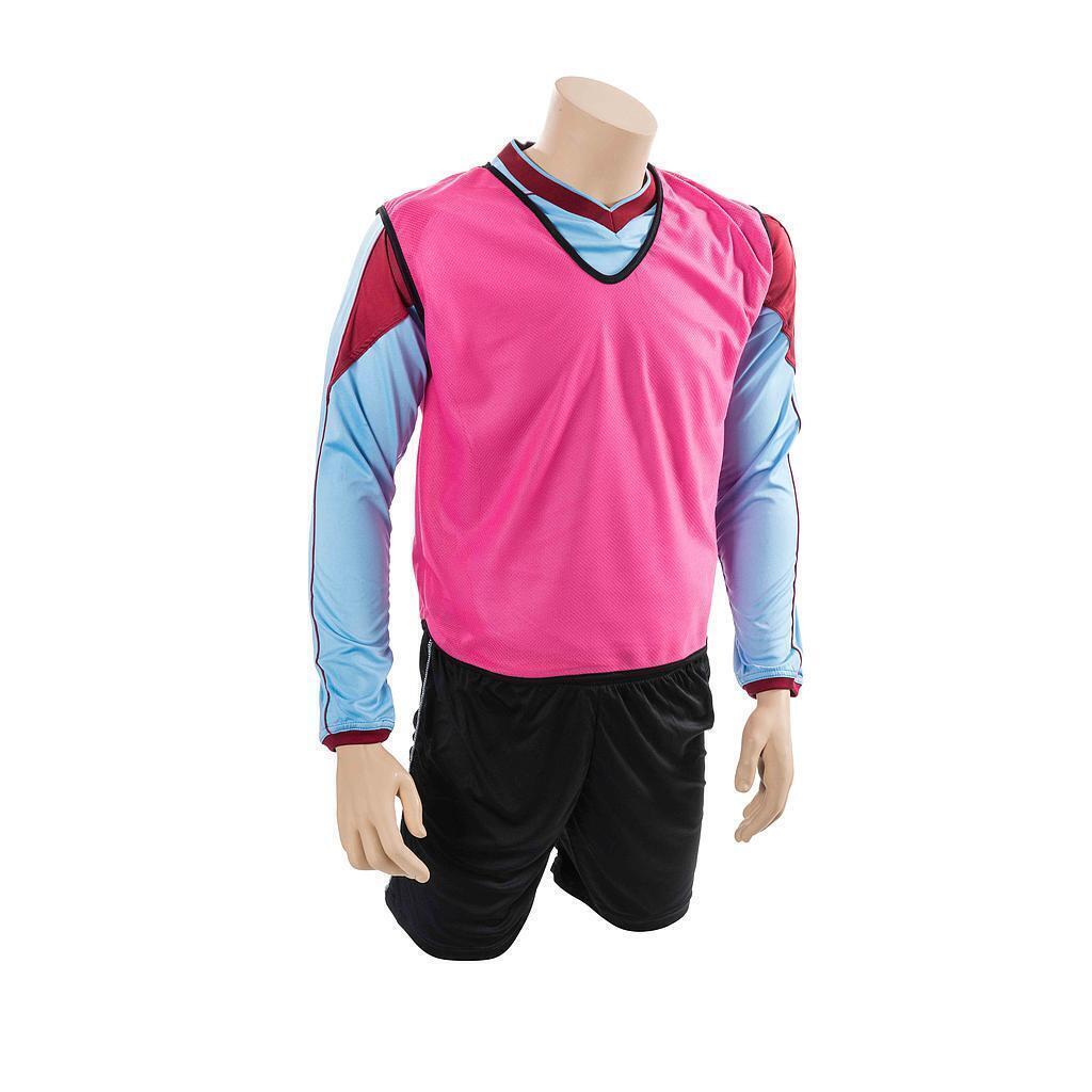 Childrens/Kids Training Mesh 3 Layer Membrane Bib (Pink) 4-9 Years 1/1