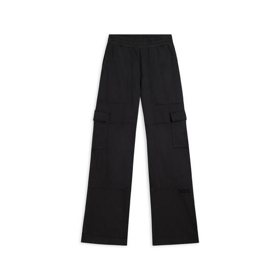 Pantaloni cargo wide leg in felpa con tasconi