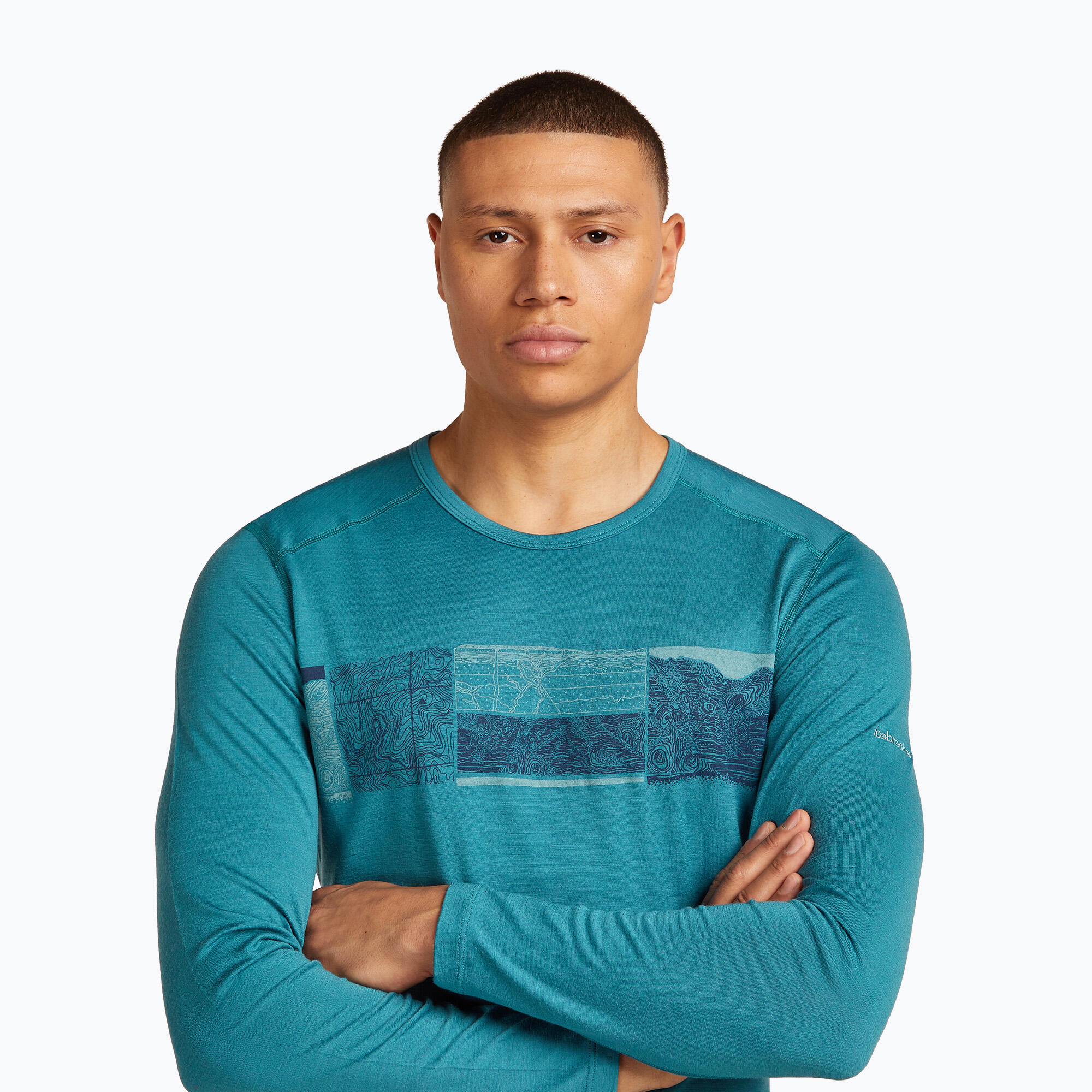 Camiseta térmica de manga larga para hombre icebreaker Merino 200 Oasis Crewe 6/7