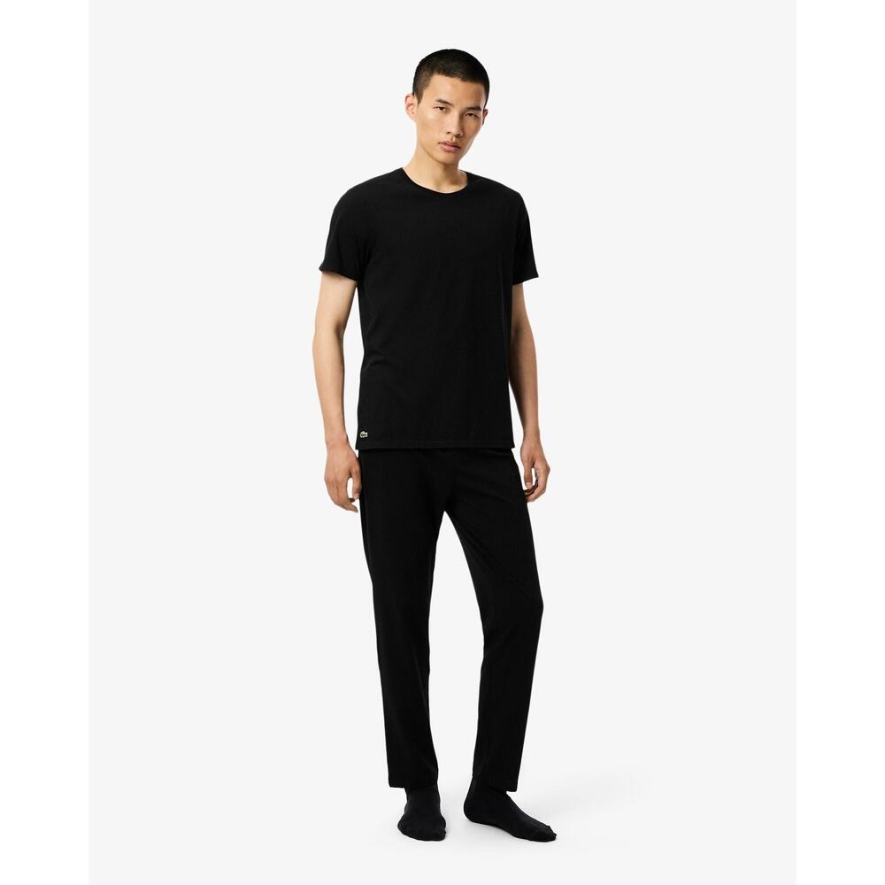 Heren 3-Pack O-hals Shirts Zwart 5/6