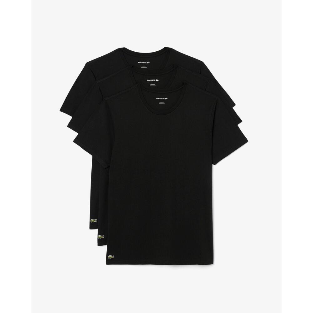 Heren 3-Pack O-hals Shirts Zwart 4/6