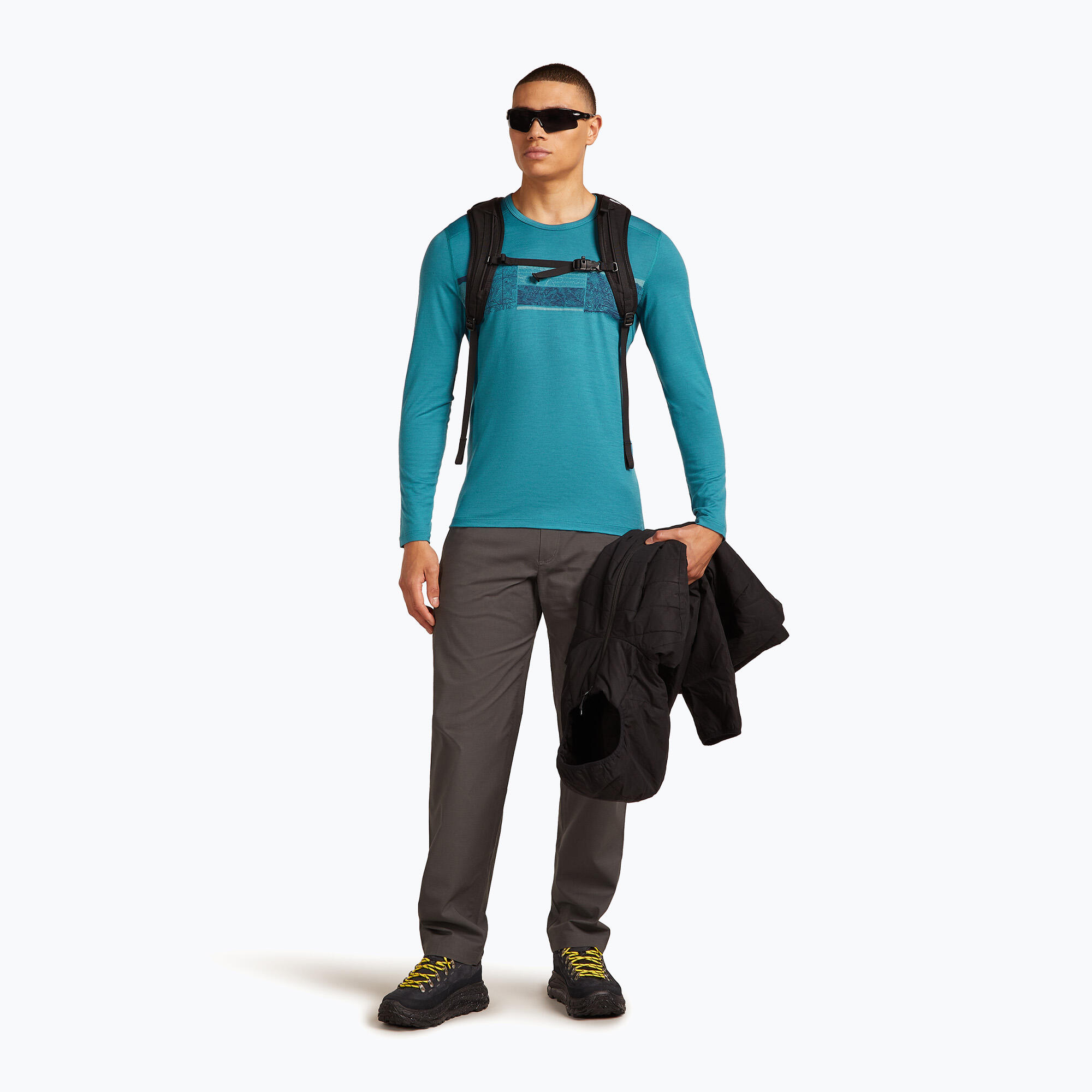 Camiseta térmica de manga larga para hombre icebreaker Merino 200 Oasis Crewe 4/7