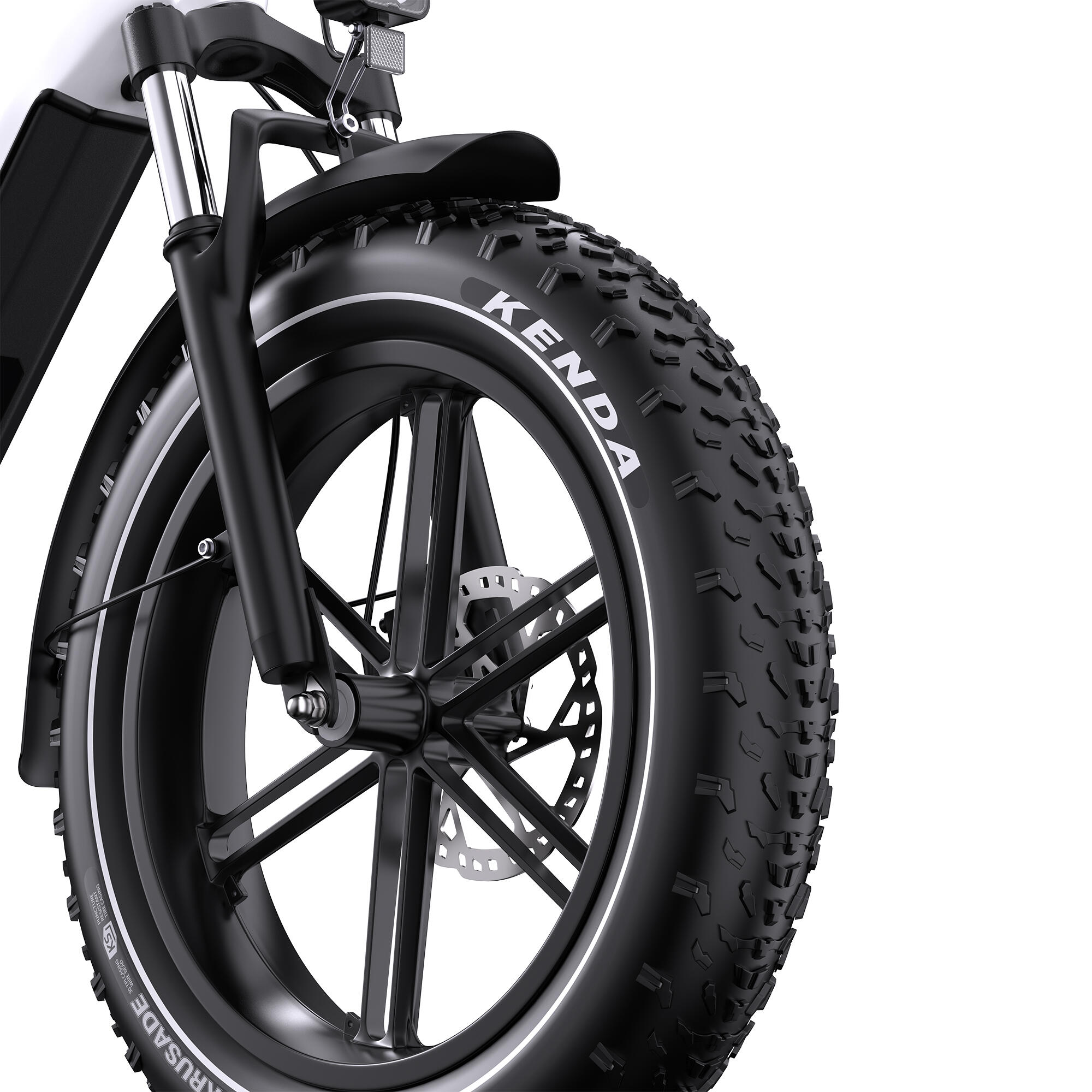 Bicicleta Elétrica 250W · Autonomia 80–90 km · 65 Nm · Pneus Largos 4/6