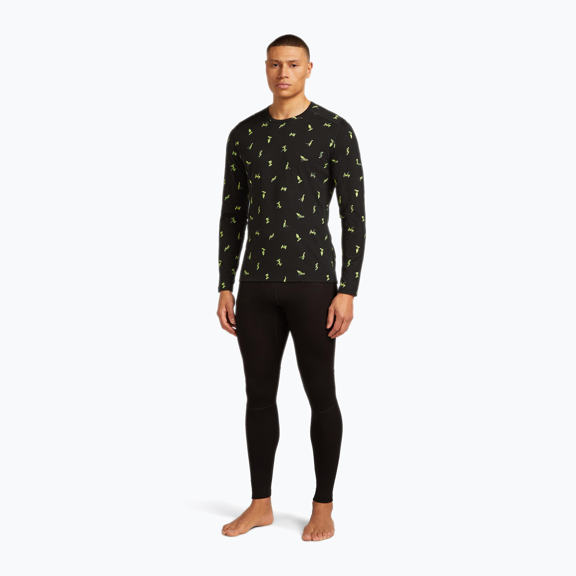 Maglia termica a maniche lunghe da uomo Icebreaker Merino 200 Oasis Crewe Snow 2/7
