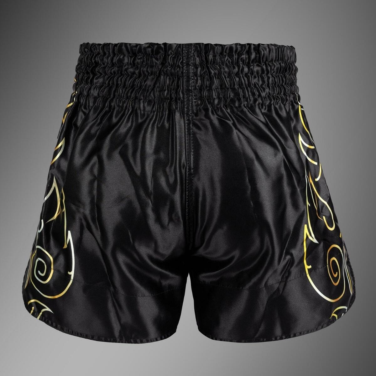Muay Thai Shorts Venum VTC Flames – Black/Gold – XXL 4/4