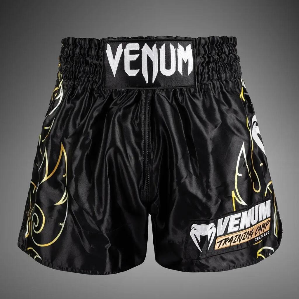 Muay Thai Shorts Venum VTC Flames – Black/Gold – M