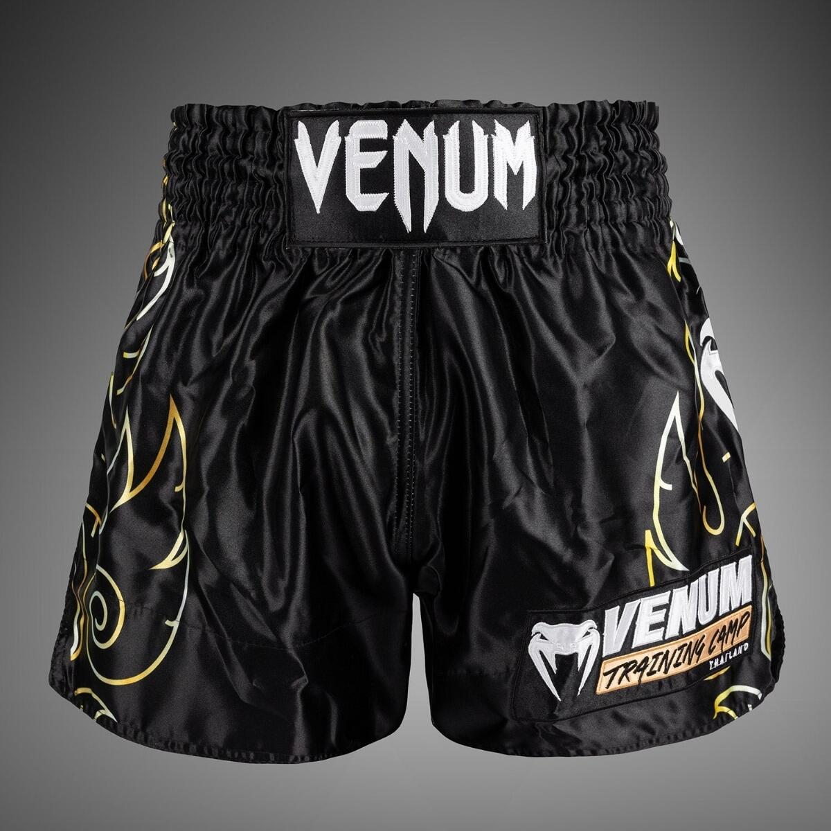 VENUM Muay Thai Shorts Venum VTC Flames – Black/Gold – XXL
