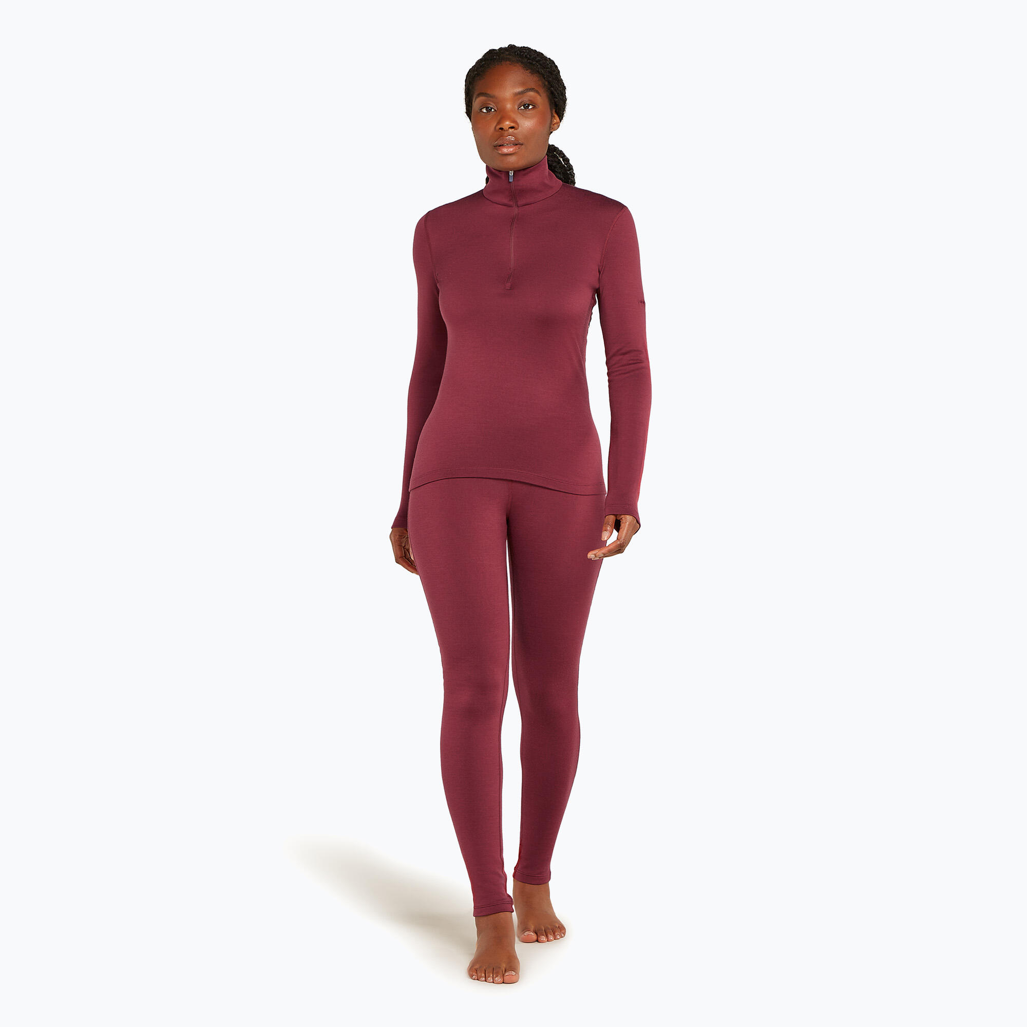 Felpa termica da donna Icebreaker 260 Tech LS con mezza cerniera 2/7