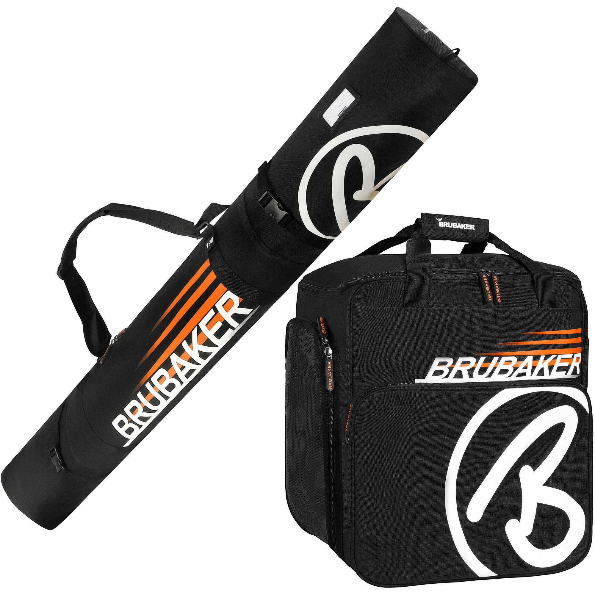 X2 - Brubaker Set Combi Champion Sac Skis + Chaussures + Casque 190cm Noir/orange - Sac De Sport - Noir|orange - 190 Cm - Decathlon