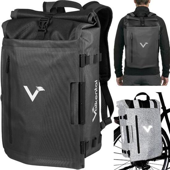 Borsa Bici 2in1 e Zaino - 28L Impermeabile - Borsa Portapacchi per E-Bike