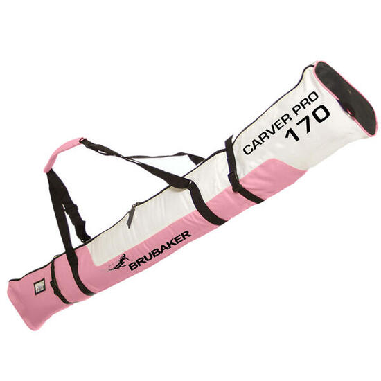 BRUBAKER Skitasche für Ski+Stöcke, 170cm, Rosa/Weiß