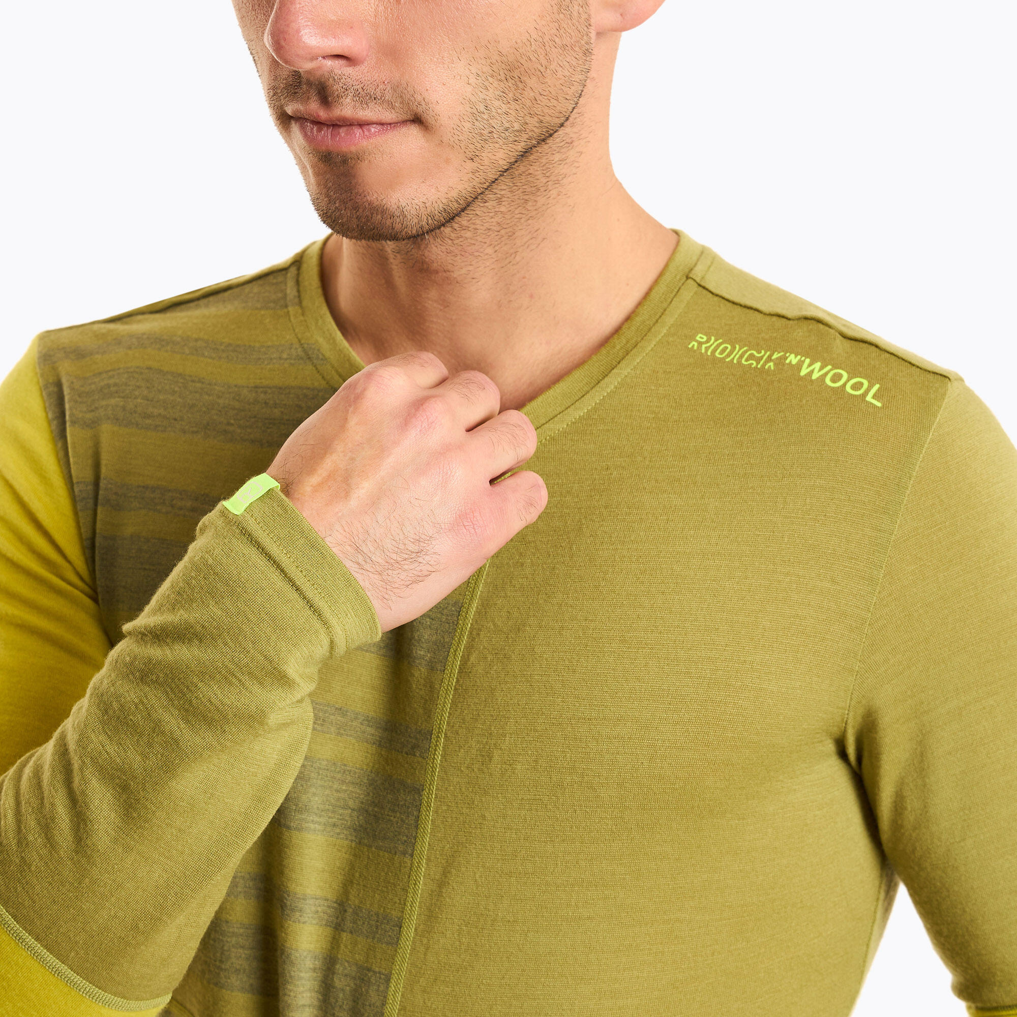 Camiseta térmica masculina de manga longa ORTOVOX 185 Rock'N'Wool 3/7