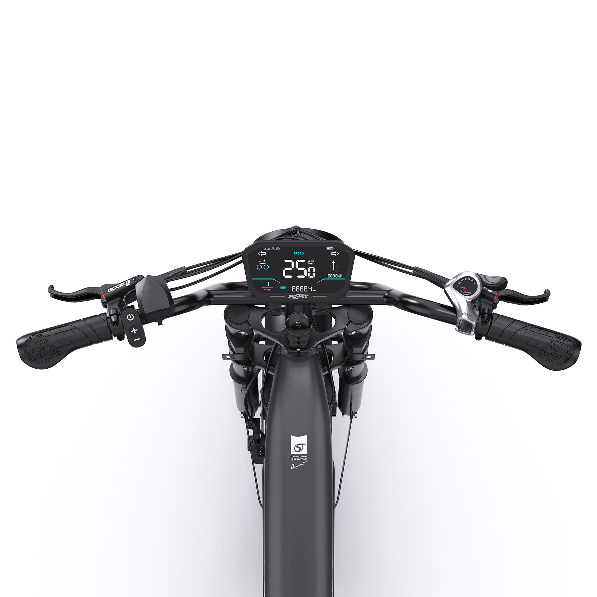 E-Bike 200 km Zasięg, Silnik 250W, Shimano 7 Biegów, Hydrauliczne Hamulce 3/6