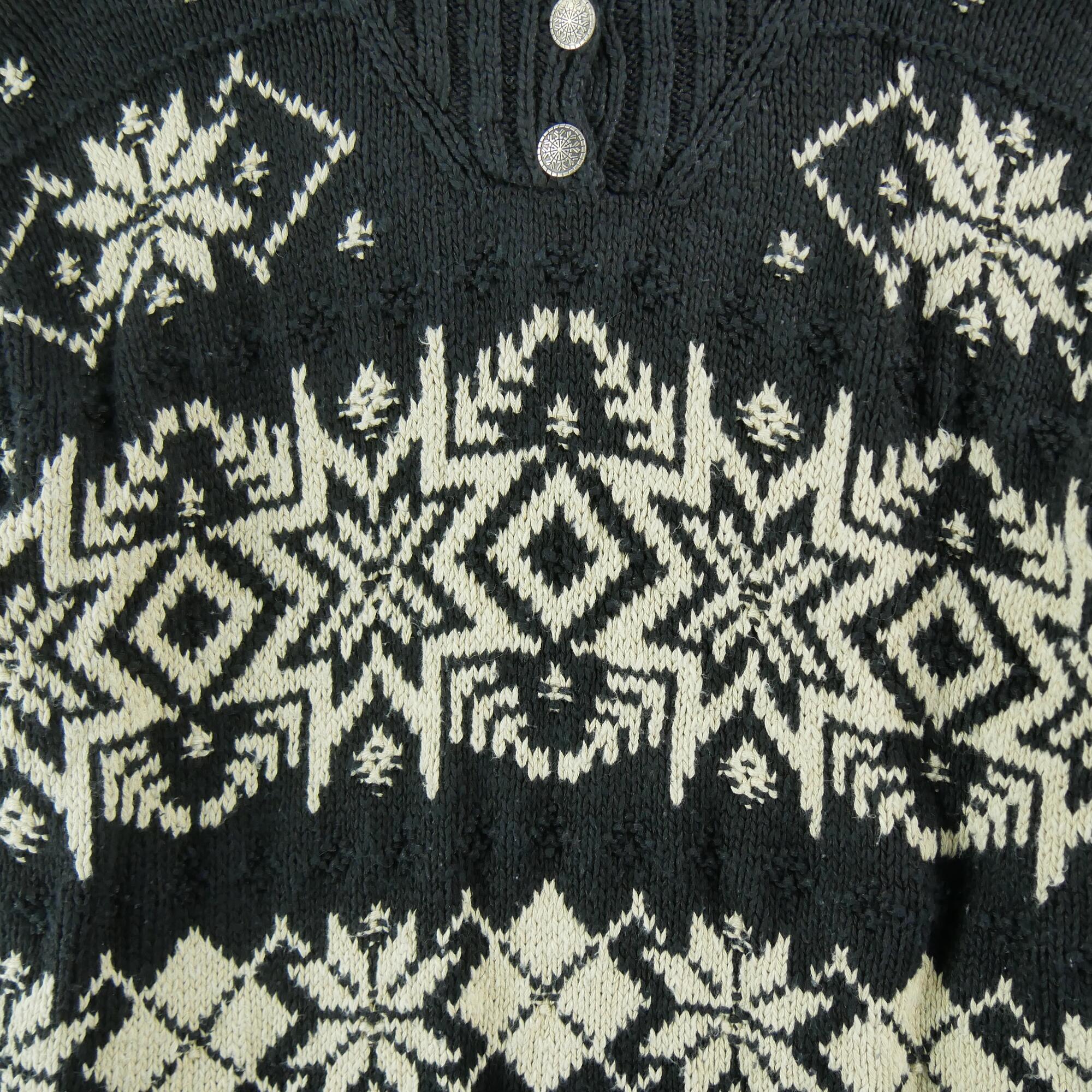 Reconditionné - Pull Femme en lin Noir - Très Bon État 3/6