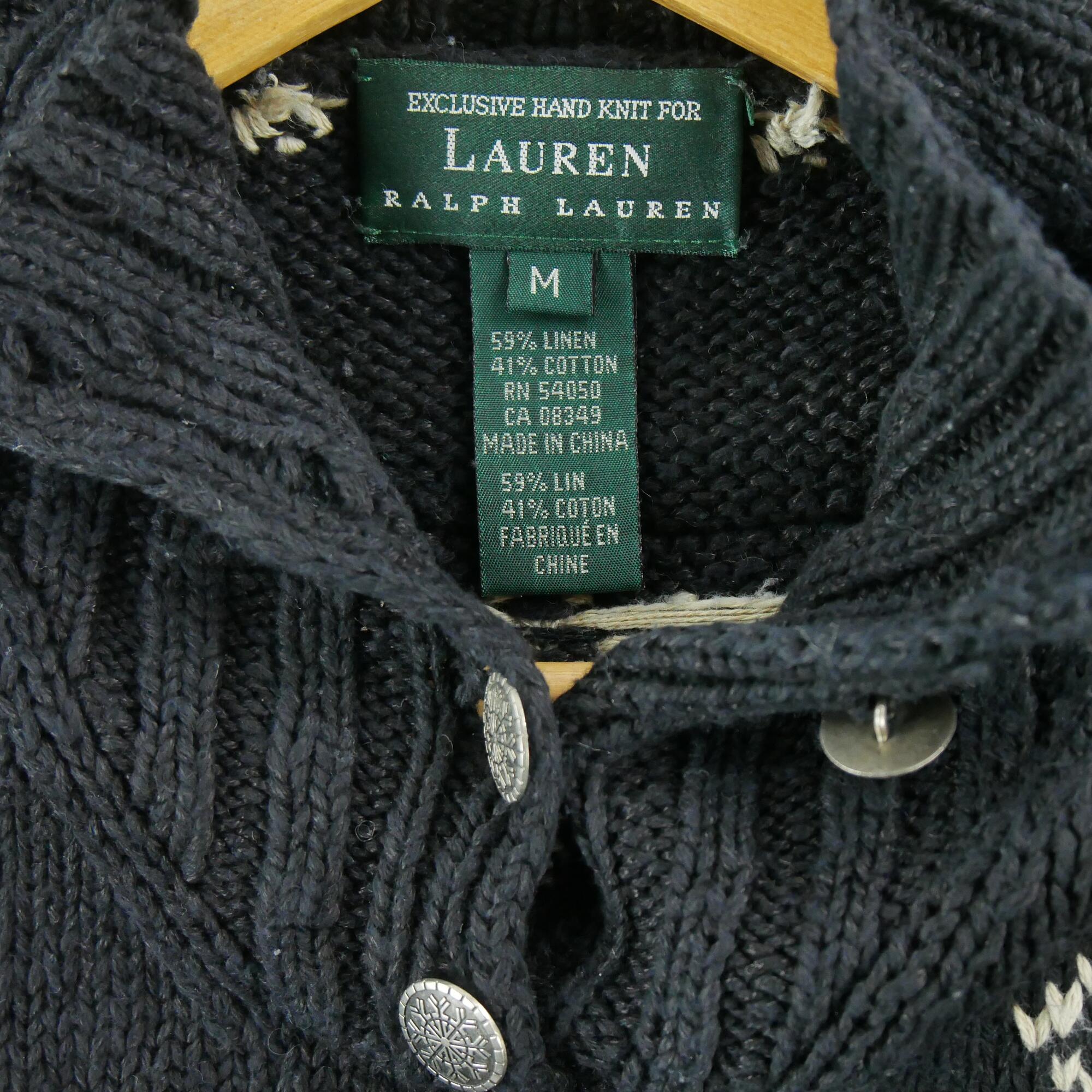 Reconditionné - Pull Femme en lin Noir - Très Bon État 5/6