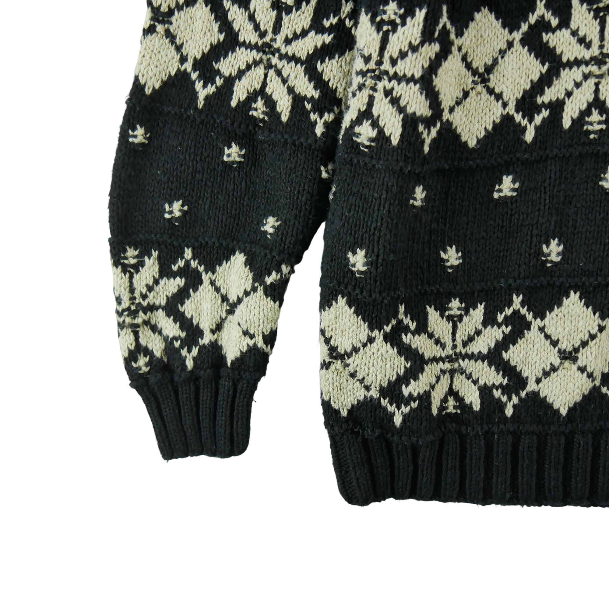 Reconditionné - Pull Femme en lin Noir - Très Bon État 4/6