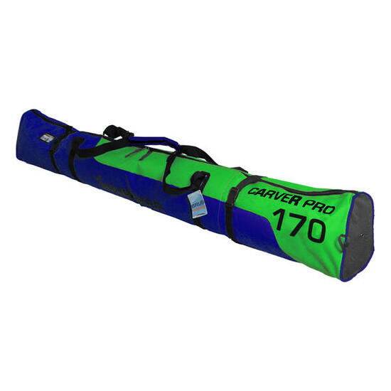BRUBAKER Carver Pro 2.0 Skitasche für Ski+Stöcke, 170cm, Grün/Blau