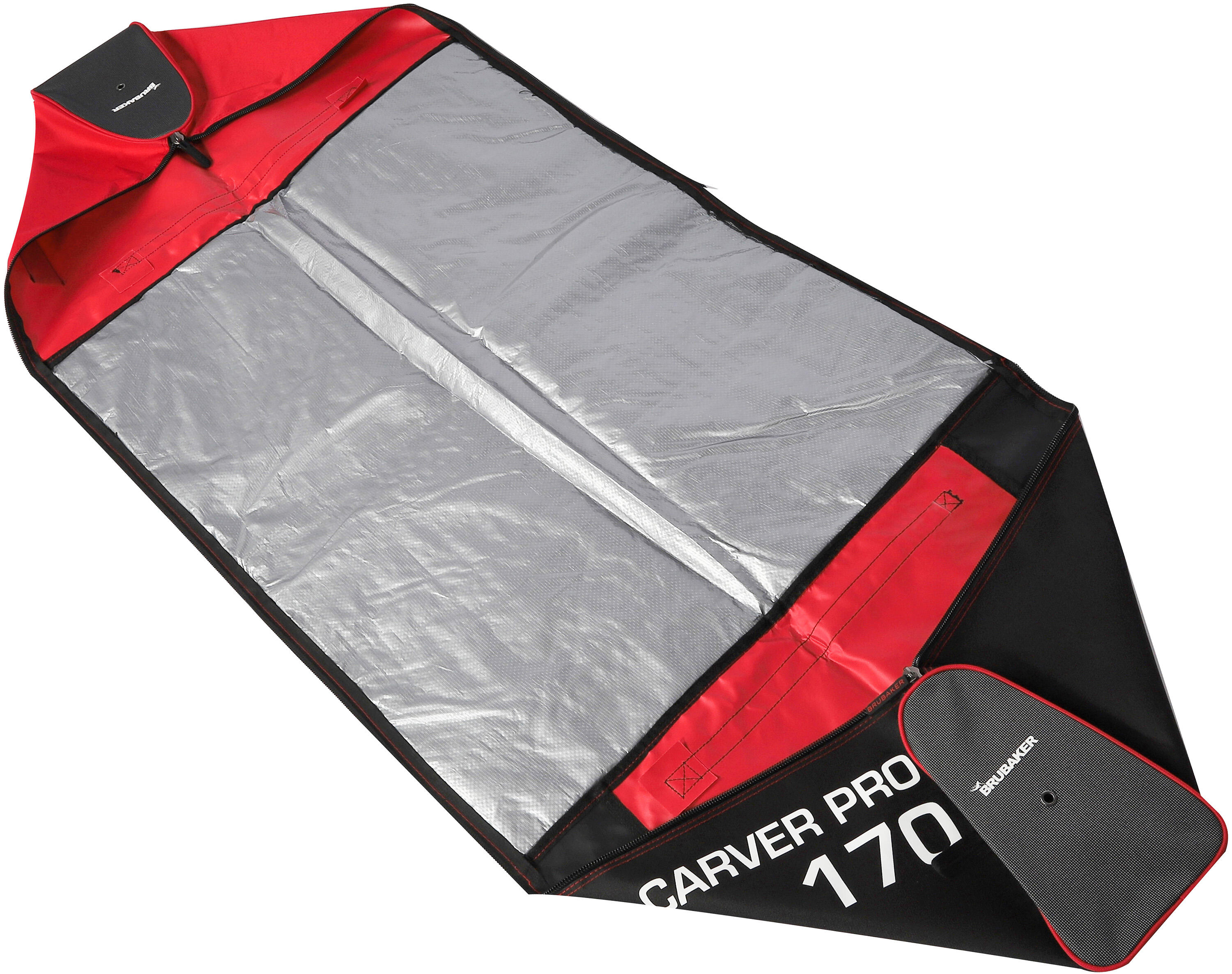 BRUBAKER Carver Pro torba na narty 170 cm czarno czerwona 2/5